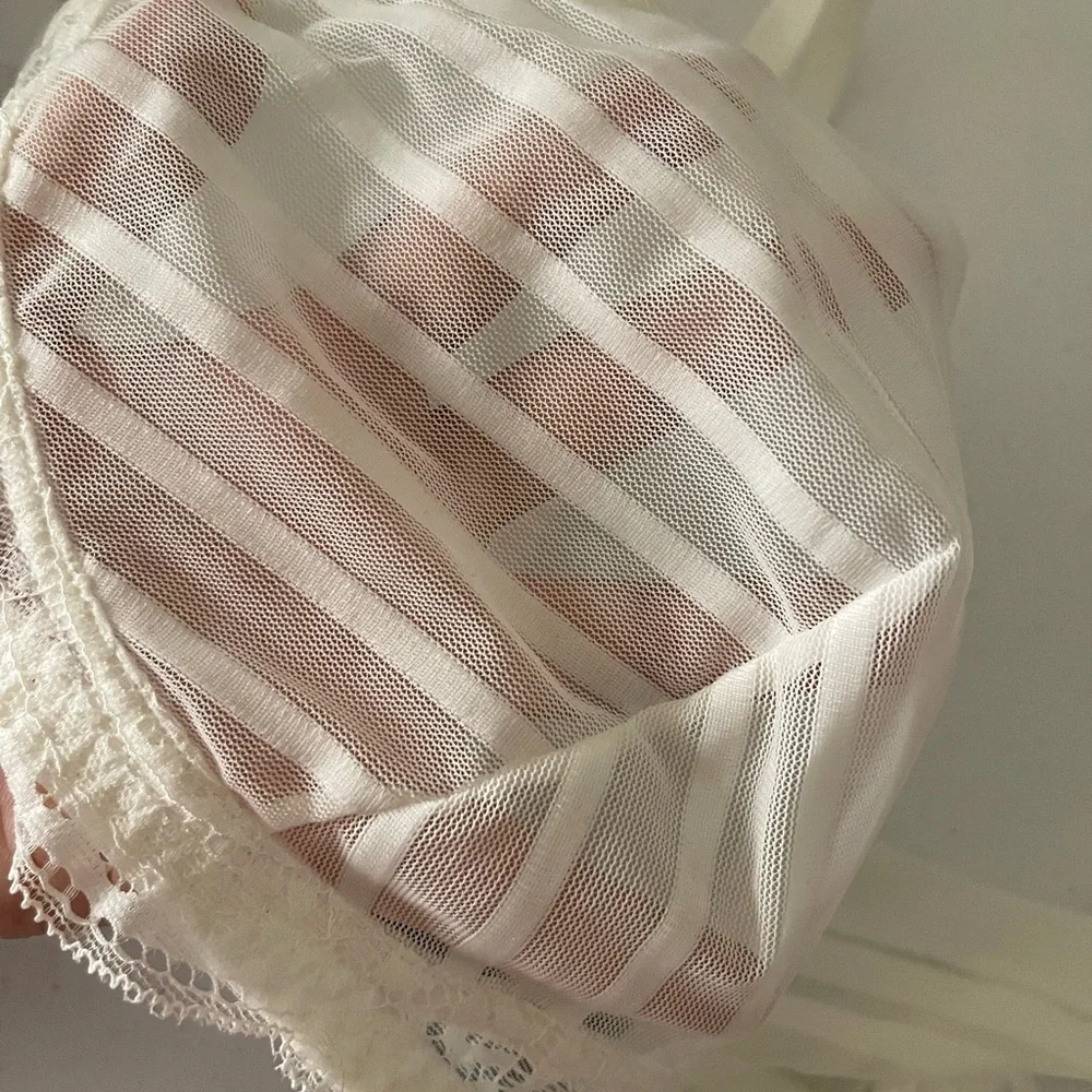 Brandnew Adore Me White lace & sheer design unwired Bra X28-05 - Picture 4 of 4